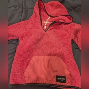 Girls Calvin Klein Hot Pink Pullover Fleece Jacket